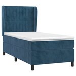 vidaXL Sommier à lattes de lit avec matelas Bleu foncé 90x200 cm
