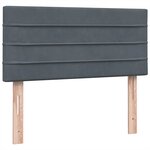 vidaXL Sommier à lattes de lit et matelas gris foncé 80x210 cm velours