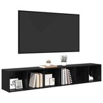 vidaXL Ensemble meuble TV 2 Pièces Chêne noir 37 x 35 x 107cm