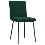 vidaXL Chaises à manger lot de 2 Vert foncé Velours