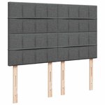 VidaXL Cadre de lit ottoman avec matelas gris foncé 140x200 cm tissu