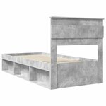 vidaXL Cadre de lit Béton 90 x 200 cm Bois de pin massif