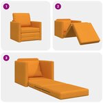 vidaXL Canapé-lit 2-en-1 Jaune foncé 74x77x81 cm Tissu