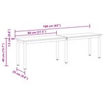 vidaXL banc Sonoma 160 x 35 x 45 cm Bois d'ingénierie