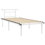 vidaXL Cadre de lit Blanc Métal 90x200 cm