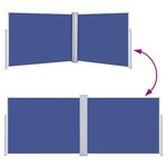 vidaXL Auvent latéral rétractable Bleu 140 x 1000 cm