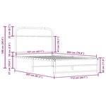 vidaXL Cadre de lit sans matelas 107x203 cm chêne fumé bois ingénierie