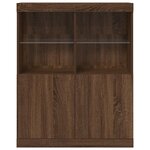 vidaXL Buffet chêne marron 81x37x100 cm bois d'ingénierie