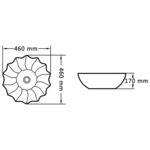 vidaXL Lavabo 46x17 cm Céramique Blanc