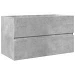vidaXL Ensemble de meubles de salle de bain 3 Pièces gris béton