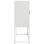 vidaXL Buffet haut blanc 68x39x107 cm acier
