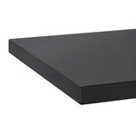vidaXL Étagères murales 2 Pièces 75x40x3 cm noir acier inoxydable