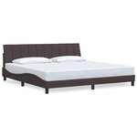 vidaXL Cadre de lit sans matelas marron foncé 200x200 cm tissu