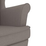 vidaXL Chaise à bascule taupe 74x90x102 cm tissu