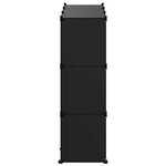 vidaXL Cubes de rangement 9 Pièces avec portes noir PP