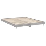 vidaXL Cadre de lit sonoma gris 200x200 cm bois d'ingénierie
