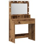 vidaXL Coiffeuse Bois ancien 79 x 41 x 135 cm Bois d'ingénierie
