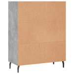 vidaXL Armoire à étagères gris béton 69 5x32 5x90 cm bois d'ingénierie
