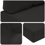 vidaXL Coussin de canapé d'extérieur 2 Pièces Noir Polyester