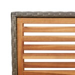 Chaises de jardin empilables vidaXL avec coussins  2 Pièces  Gris  Poly Rattan