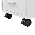 Caisson à roulettes mobile avec 5 tiroirs en MDF 63 cm blanc 03_0001245