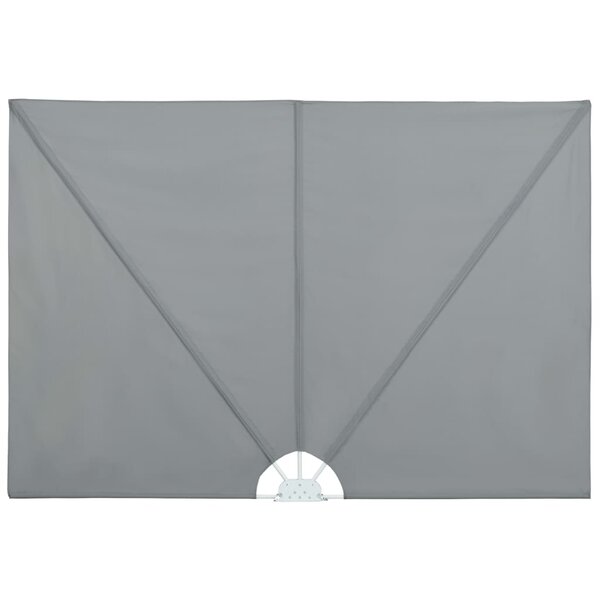 vidaXL Auvent latéral pliable de terrasse Gris 240 x 160 cm