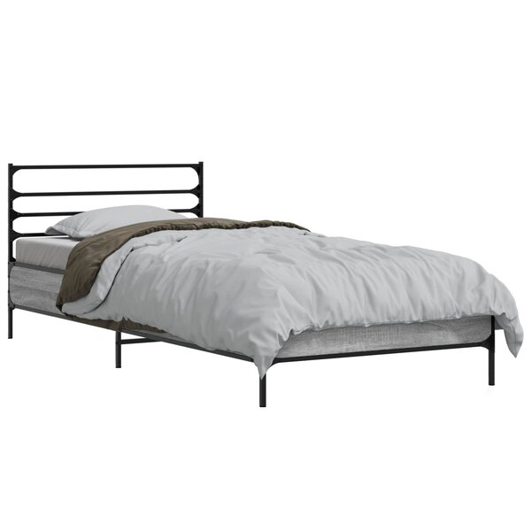 vidaXL Cadre de lit Sonoma gris 80 x 200 cm Bois d'ingénierie