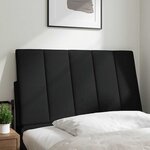 vidaXL Coussin de tête de lit noir 80 cm tissu