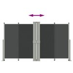 vidaXL Auvent latéral rétractable Noir 140x1200 cm