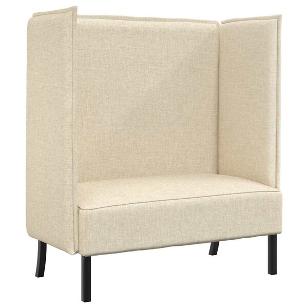 vidaXL Canapé à Haut Dossier 101cm Crème tissu