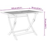 vidaXL Ensemble à manger de jardin pliable 5 Pièces Bois d'acacia solide