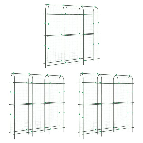 vidaXL Treillis de jardin pour plantes grimpantes 3 Pièces forme en U