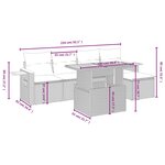 vidaXL Salon de jardin avec coussins 6 Pièces beige résine tressée