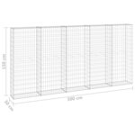vidaXL Mur en gabion avec couvercles Acier galvanisé 300x30x150 cm