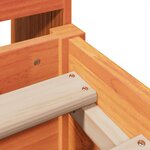 vidaXL Lit bibliothèque sans matelas cire marron 135x190 cm pin massif