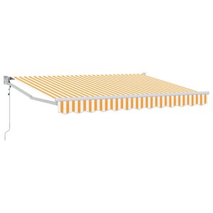 vidaXL Auvent rétractable électrique Jaune et blanc 3 5 x 2 m