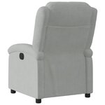 vidaXL Fauteuil inclinable en velours gris clair