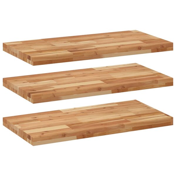 vidaXL Étagères flottantes 3 Pièces 60x40x4 cm acacia massif à l'huile