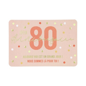 Carte De Voeux - Anniversaire - 80 ans