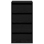 vidaXL Commode Chêne noir 40 x 41 x 76 cm Bois d'ingénierie