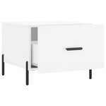 vidaXL Tables basses 2 Pièces blanc brillant 50x50x40cm bois d'ingénierie