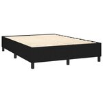 vidaXL Sommier à lattes de lit matelas et LED Noir 140x190 cm Tissu