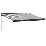 vidaXL Auvent rétractable anthracite et blanc 3 5x2 5m tissu/aluminium