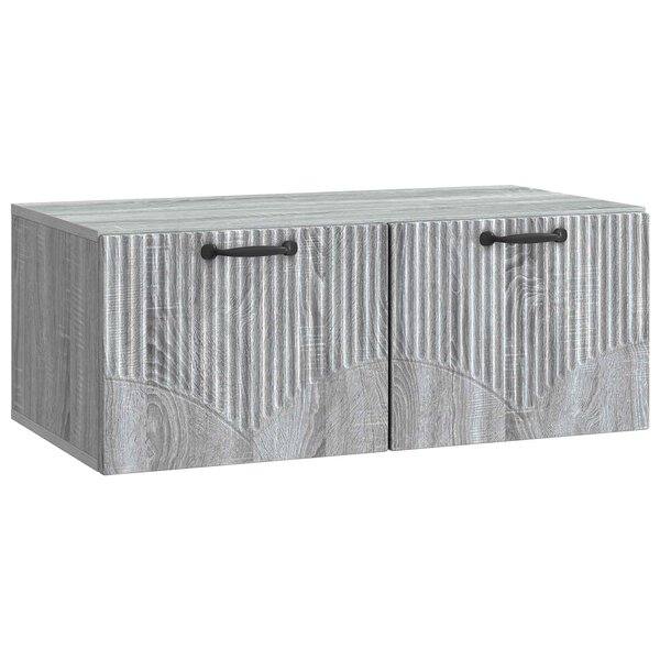 vidaXL Meuble TV mural Sonoma gris 78 5 x 41 x 30 cm Bois d'ingénierie