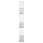 vidaXL Bibliothèque/Séparateur de pièce Blanc brillant 100x24x188 cm