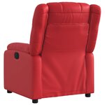 vidaXL Fauteuil inclinable électrique Rouge Similicuir