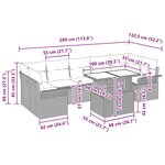 vidaXL Canapé de jardin 8 pièces avec coussins Beige en poly rattan
