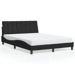 vidaXL Cadre de lit sans matelas Hanko noir 140x190 cm velours