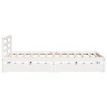 vidaXL Cadre de lit sans matelas blanc 120x190 cm bois de pin massif
