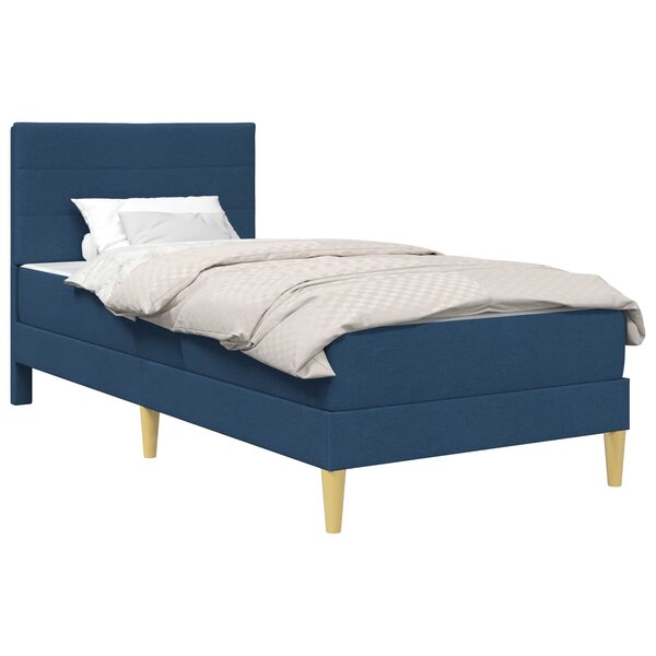 vidaXL Cadre de lit Bleu 100 x 200 cm Polyester